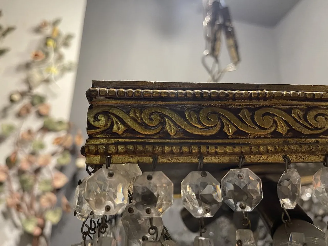 Coppia di Lampade da incasso in cristallo, anni '50 12