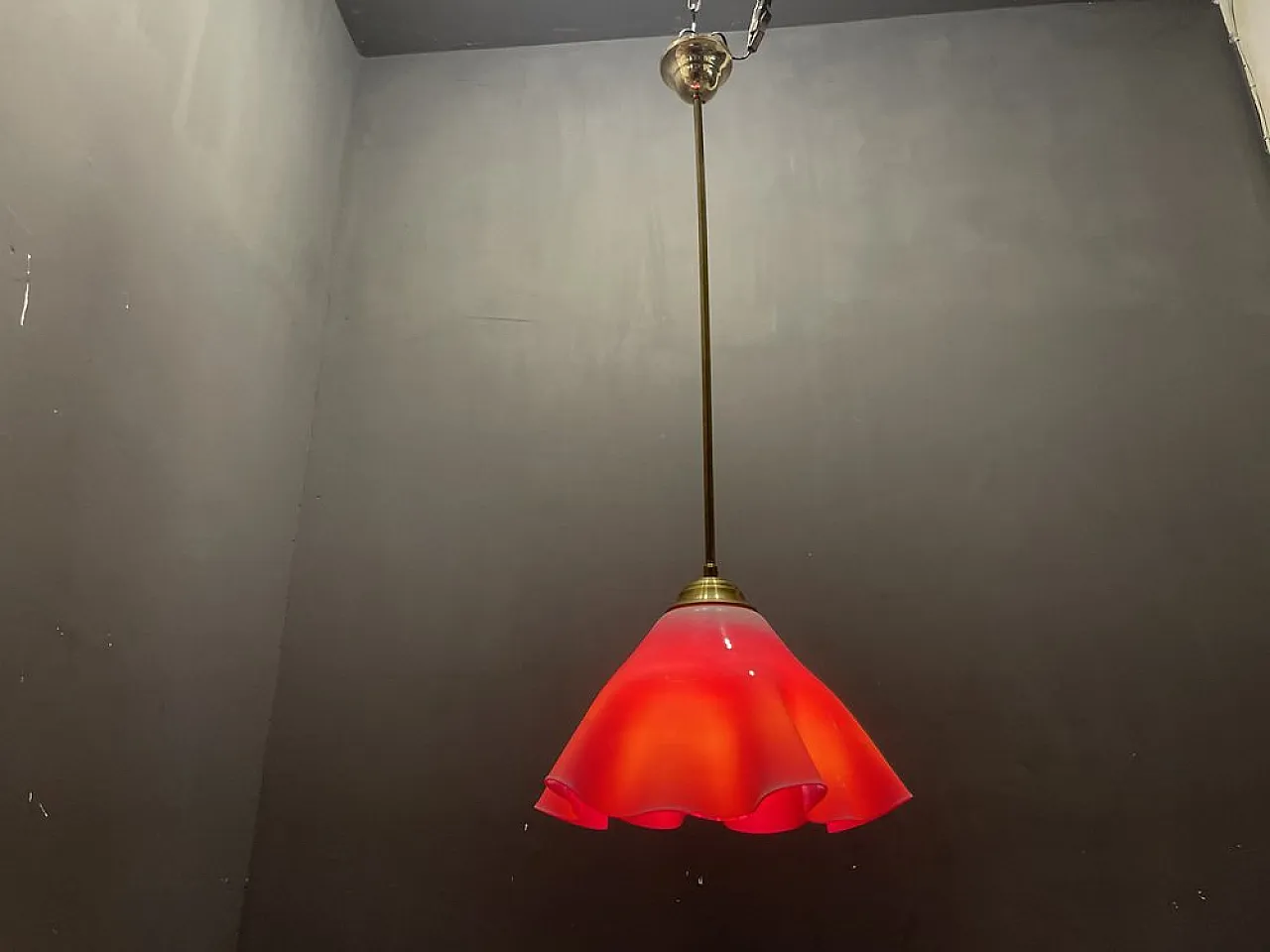 Murano glass hanging handkerchief by Venini, 1970s 4