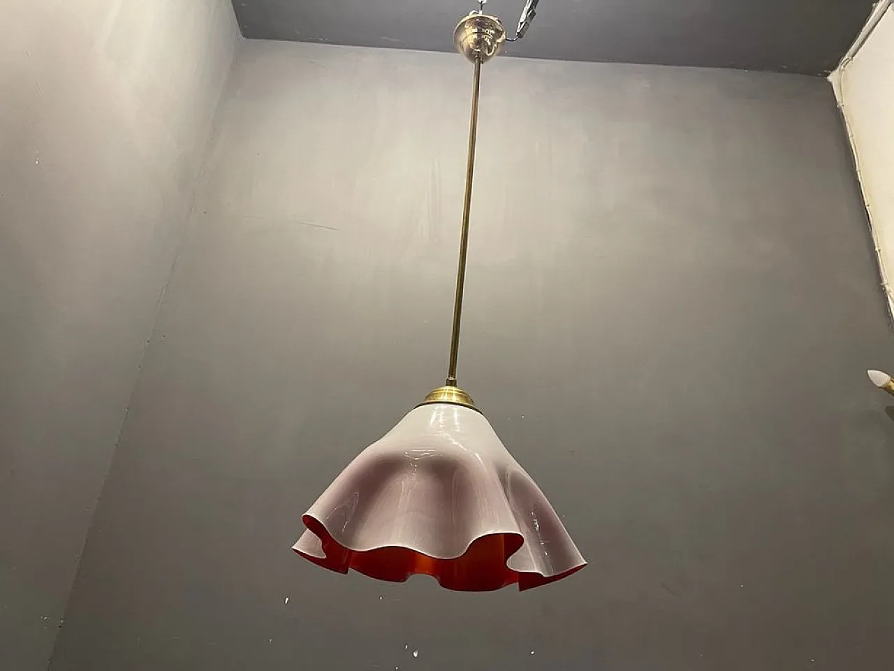 Murano glass hanging handkerchief by Venini, 1970s 5