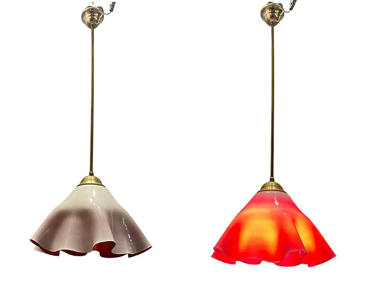 Murano glass hanging handkerchief by Venini, 1970s 6