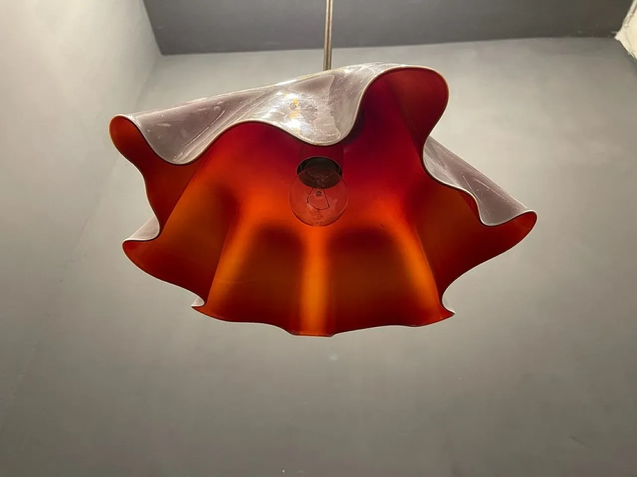 Murano glass hanging handkerchief by Venini, 1970s 11