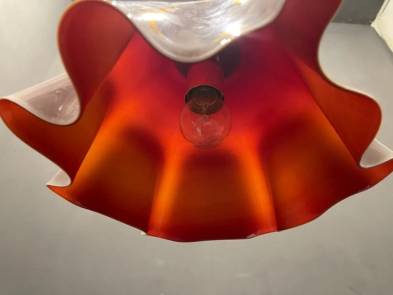 Murano glass hanging handkerchief by Venini, 1970s 13