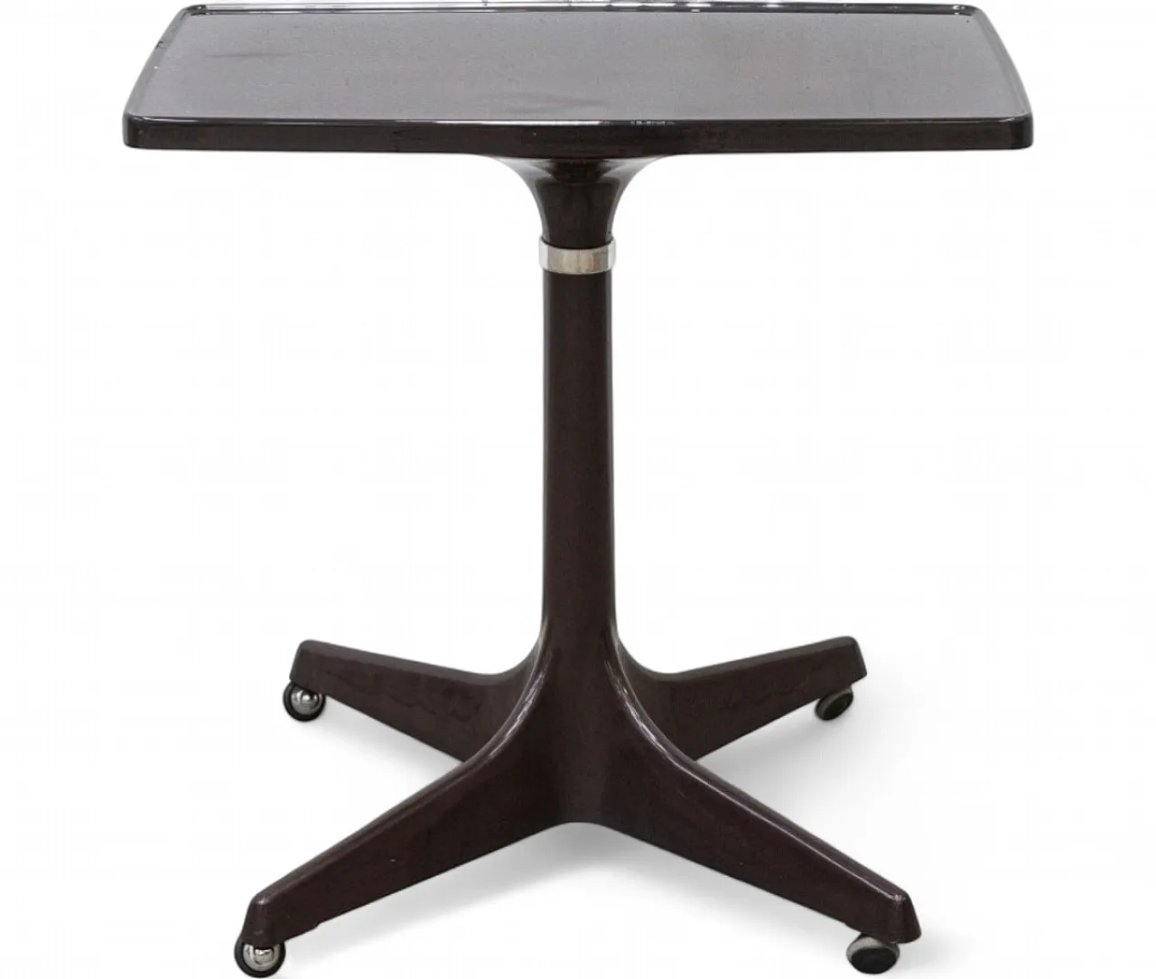 Tavolino con ruote Kastilia in plastica e legno, anni '70 9