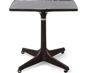 Tavolino con ruote Kastilia in plastica e legno, anni '70