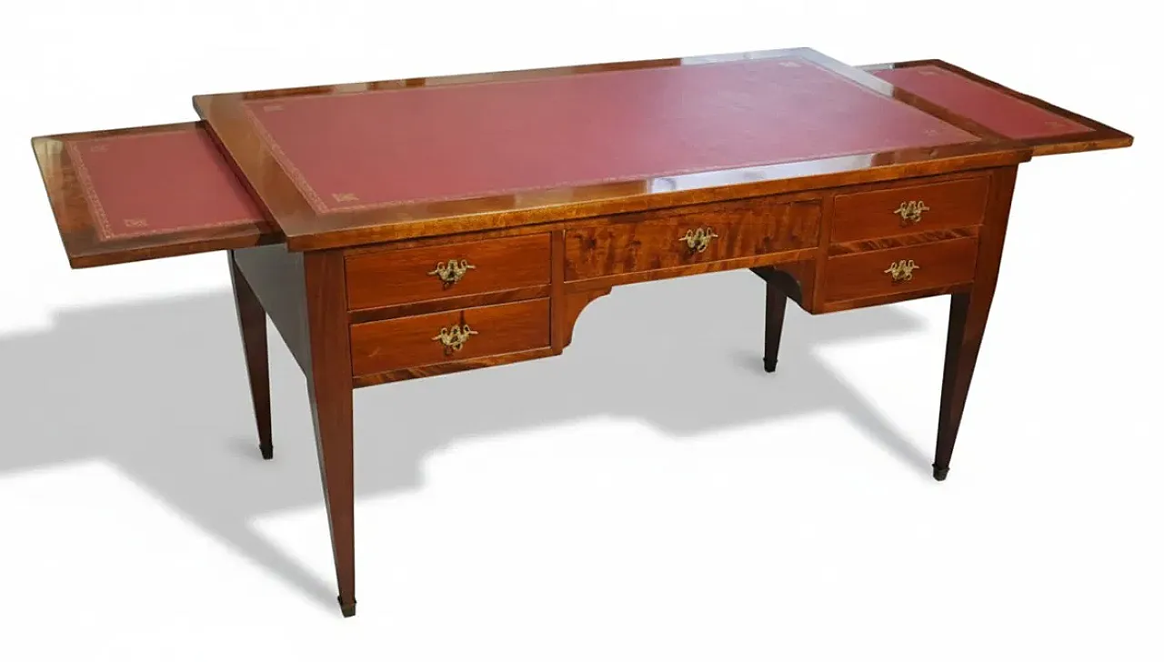 Mahogany wood and mahogany feather desk, 19th century 2