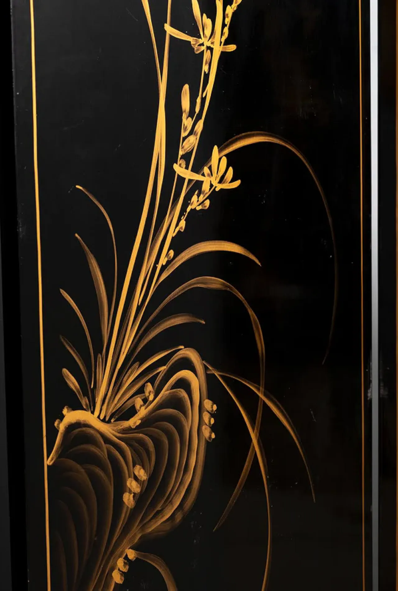 Export lacquer and mother-of-pearl folding screen, mid-20th century 10