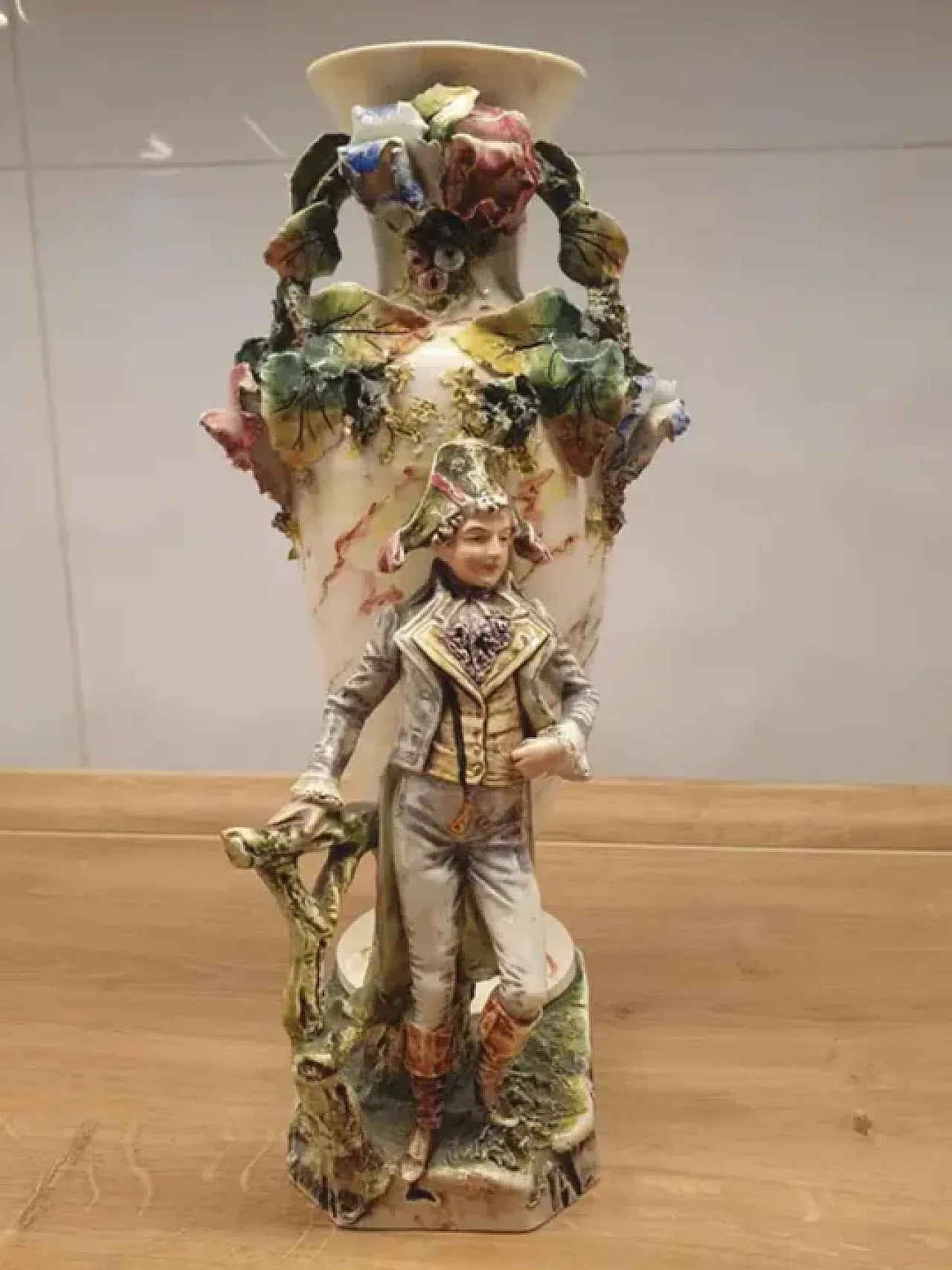 Porcelain vase with napoleonic figure, late 19th century 1