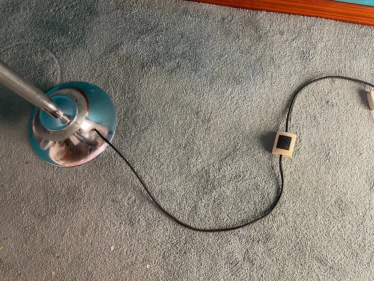 Moon steel floor lamp by Henri Mathieu, 1970s 3