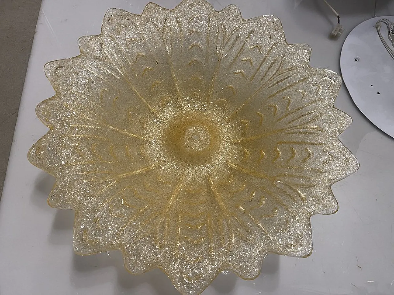 Coppia di lampade a incasso in vetro di Murano, anni '80 3