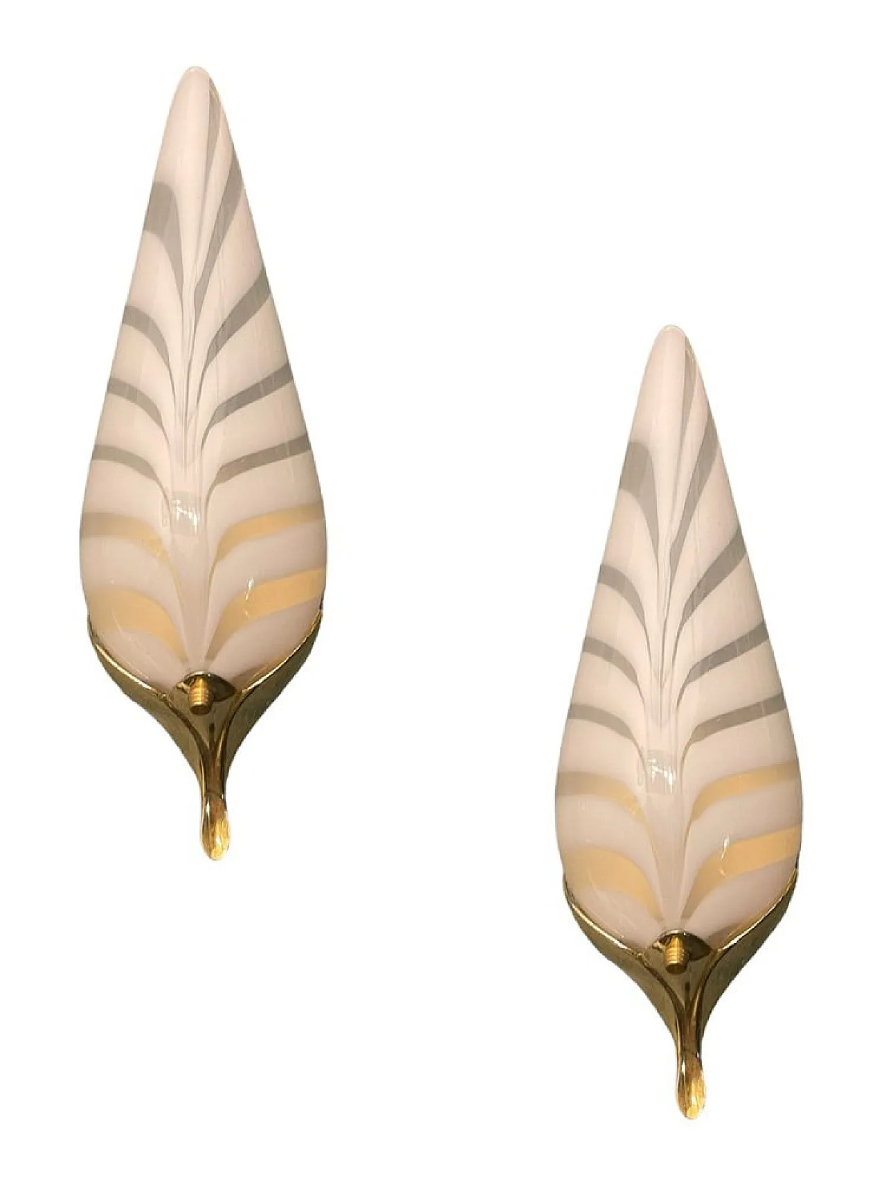 Pair of Murano glass sconces by Venini, 1970s 1