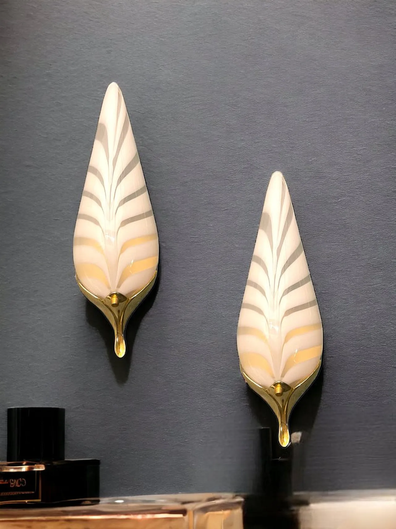 Pair of Murano glass sconces by Venini, 1970s 3