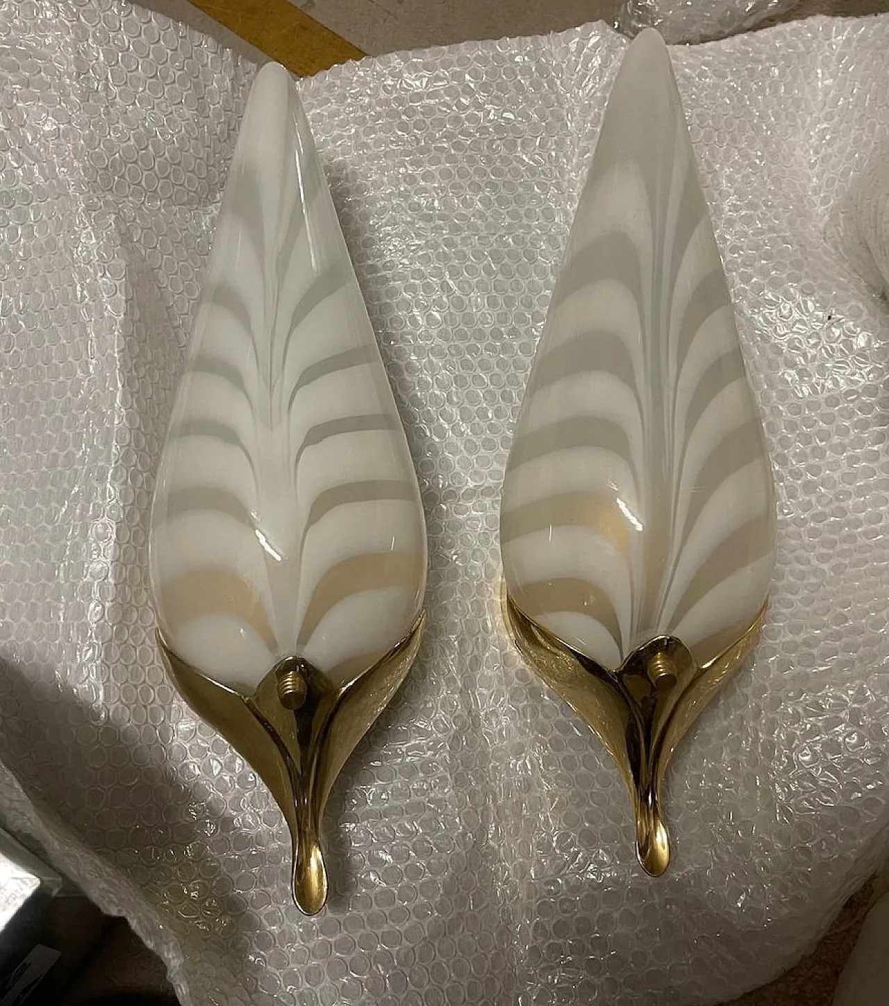 Pair of Murano glass sconces by Venini, 1970s 6