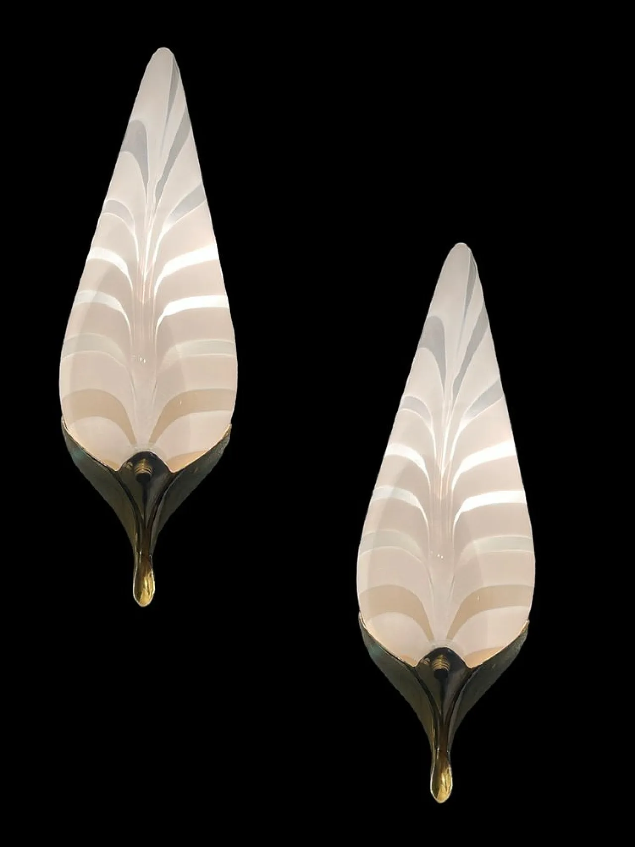 Pair of Murano glass sconces by Venini, 1970s 7