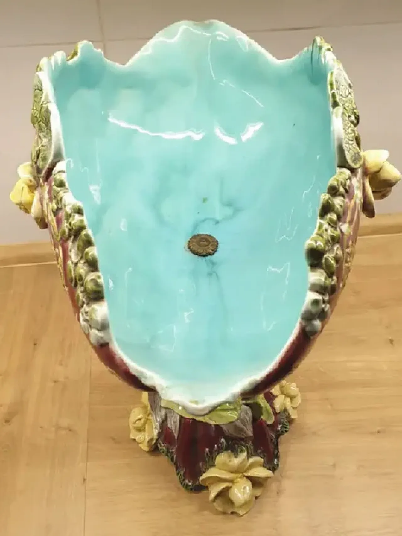 Monumental majolica figural centerpiece bohemia, 20th century 7