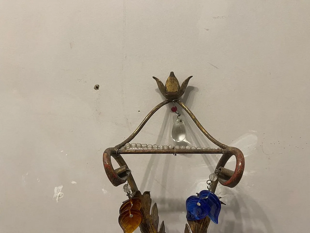 Pair of Tole Murano Glass Applique, 1950s 5