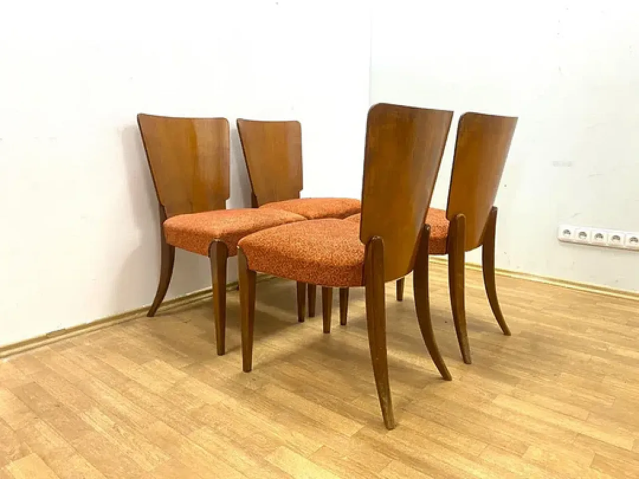 4 Sedie di Jindřich Halabala, anni '60 6