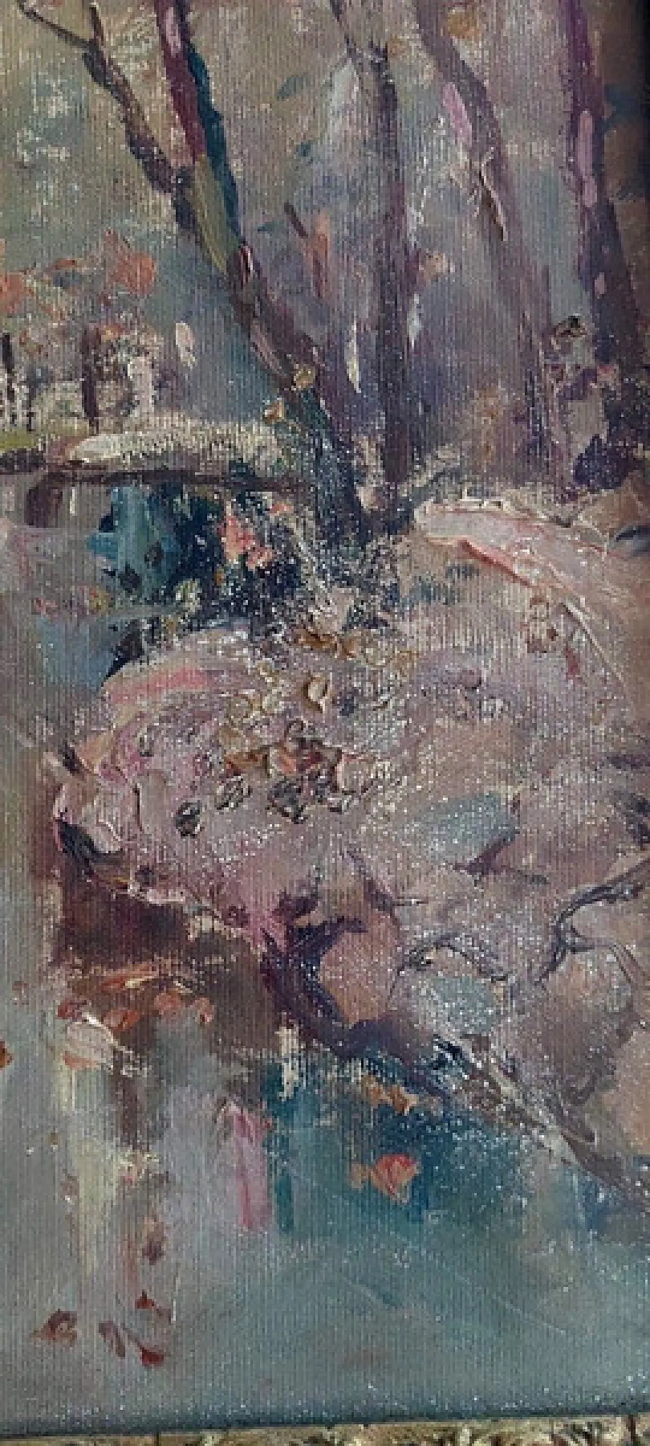 Franco Ricciardi, dipinto a olio su cartone, primo '900 8