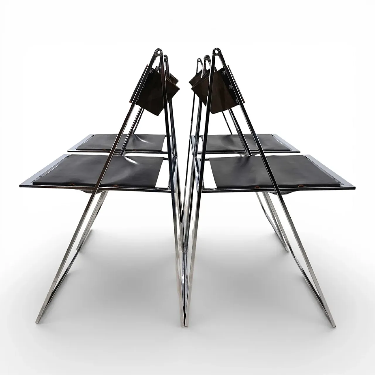 4 Lübke folding dining chairs by Fantoni&Geraci, 1960s 2