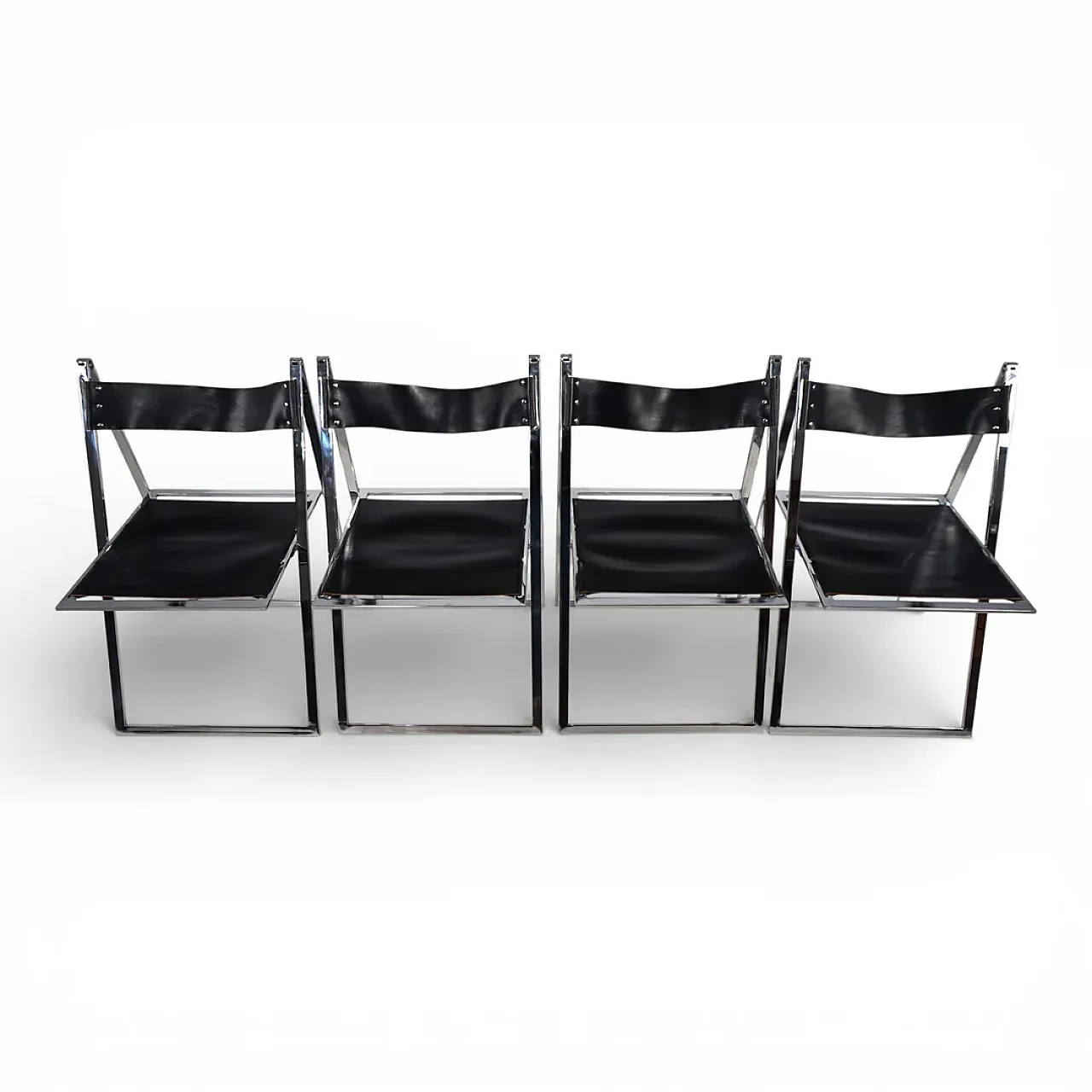 4 Lübke folding dining chairs by Fantoni&Geraci, 1960s 5