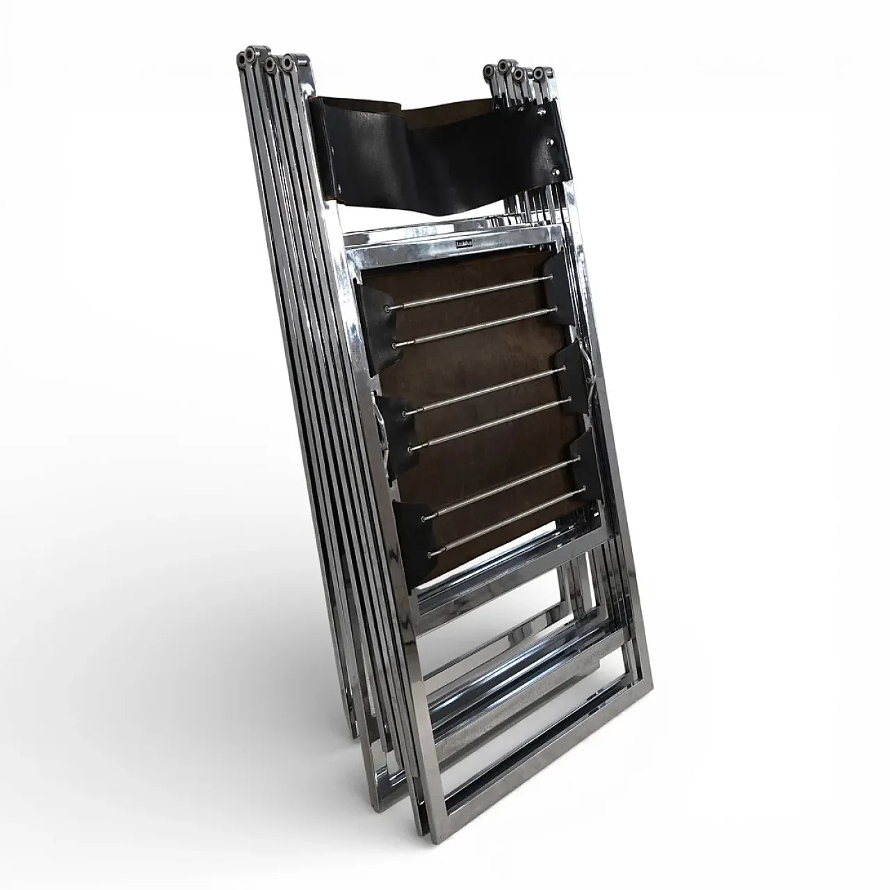 4 Lübke folding dining chairs by Fantoni&Geraci, 1960s 8