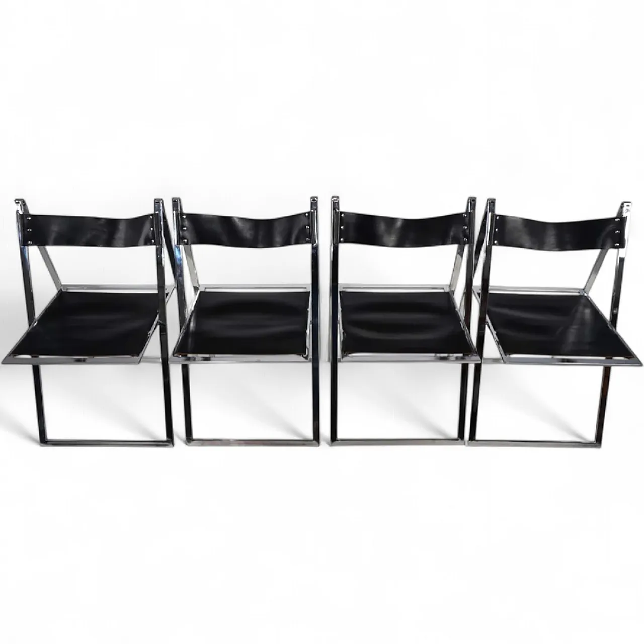 4 Lübke folding dining chairs by Fantoni&Geraci, 1960s 9