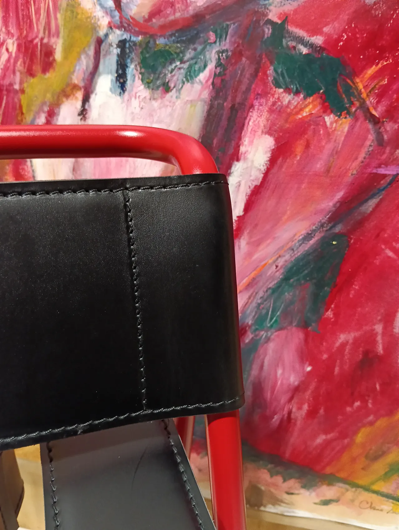 Wassily B3 armchair by Knoll in black leather in structure, 2000s 13