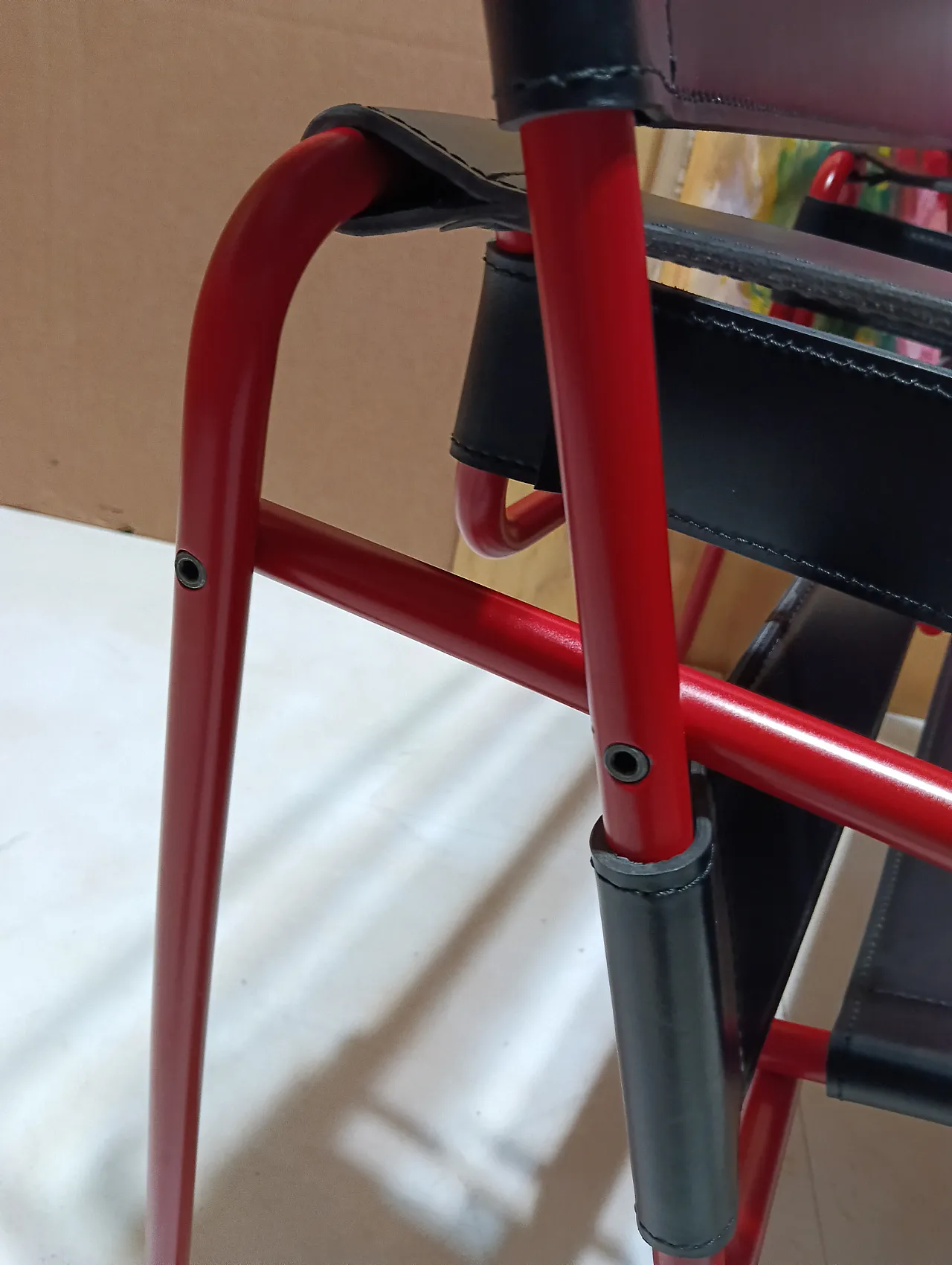 Wassily B3 armchair by Knoll in black leather in structure, 2000s 42