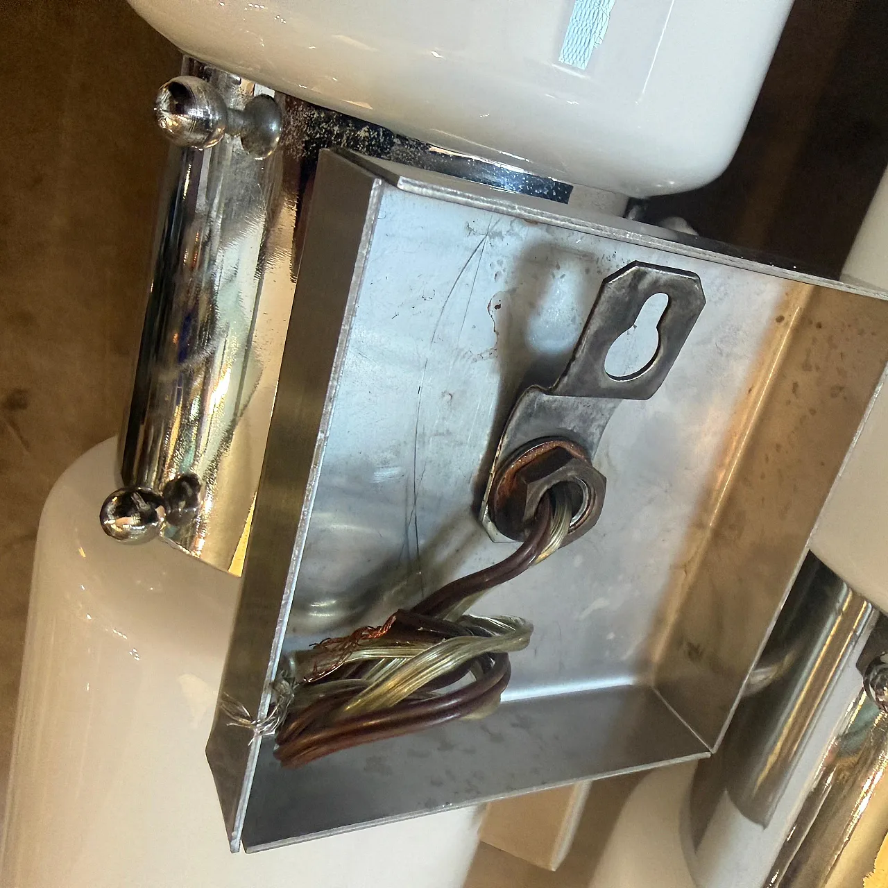 Pair of steel and glass wall sconces By Mazzega, 1960s 10