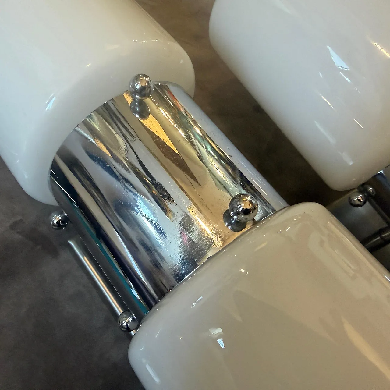 Pair of steel and glass wall sconces By Mazzega, 1960s 14