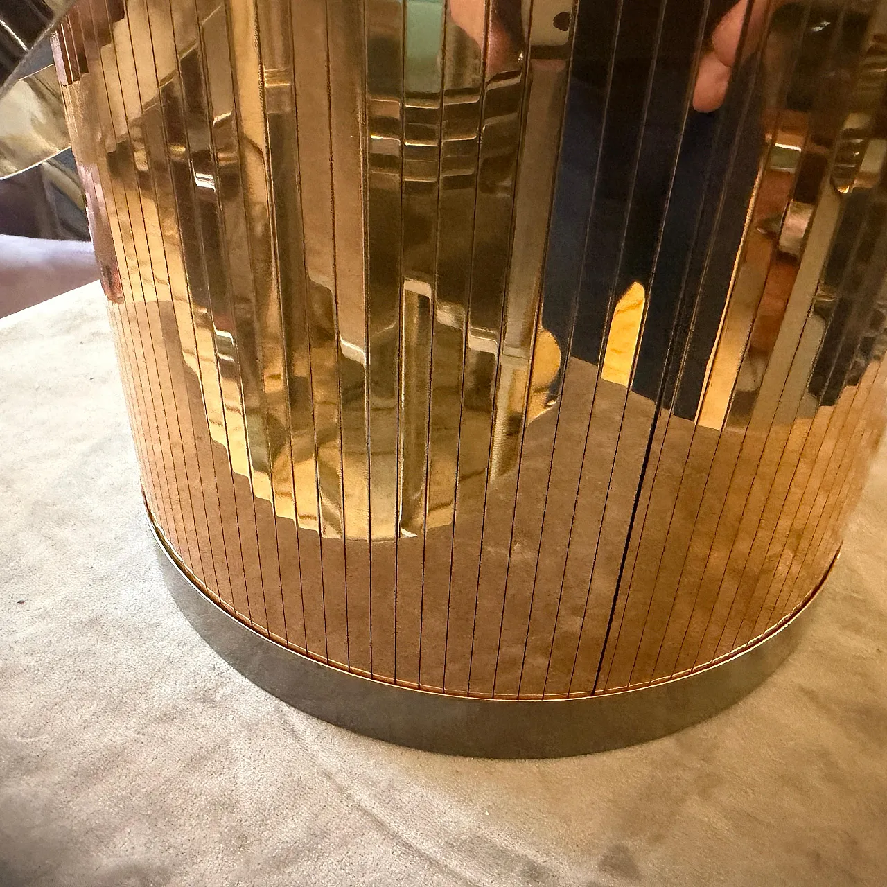 Mid-Century Modern brass and silver plated ice bucket by Lidian, 1970s 14