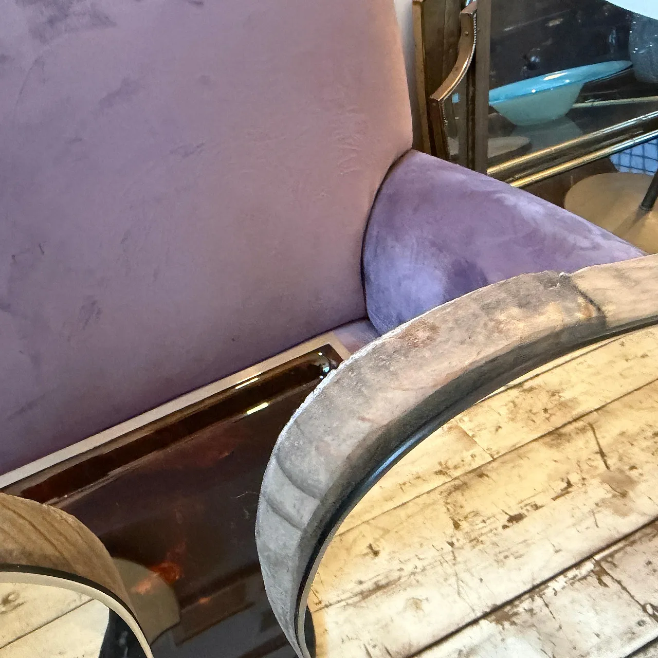 Coppia di specchi da parete in legno e ottone di Gio Ponti, anni '50 6