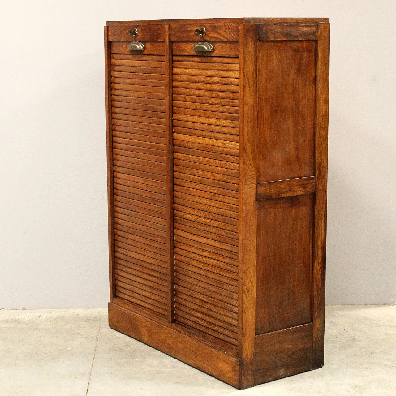 Filing cabinet with oak archive filing shutter, early 1900s 3