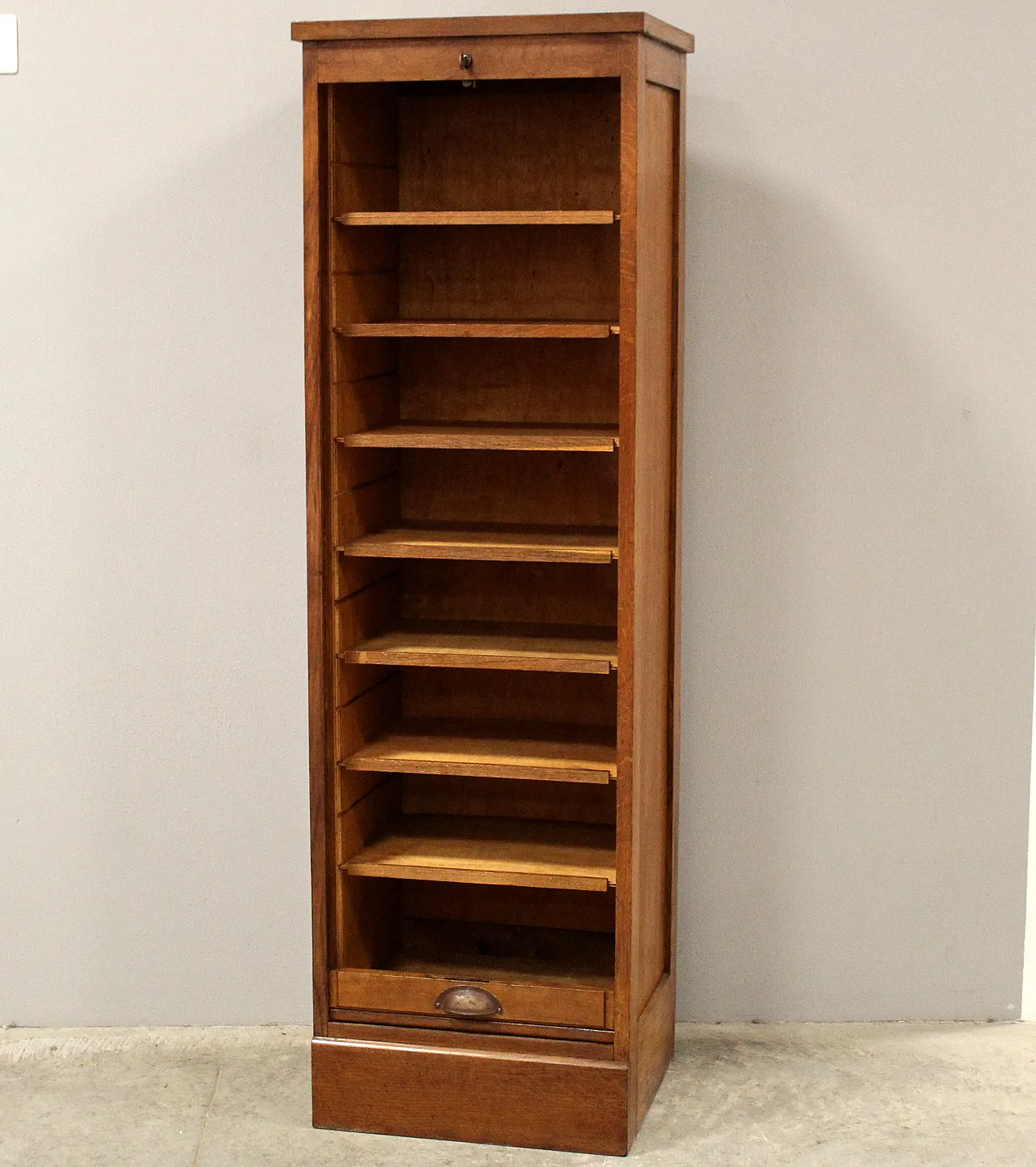 Filing cabinet with oak archive filing shutter, early 1900s 5