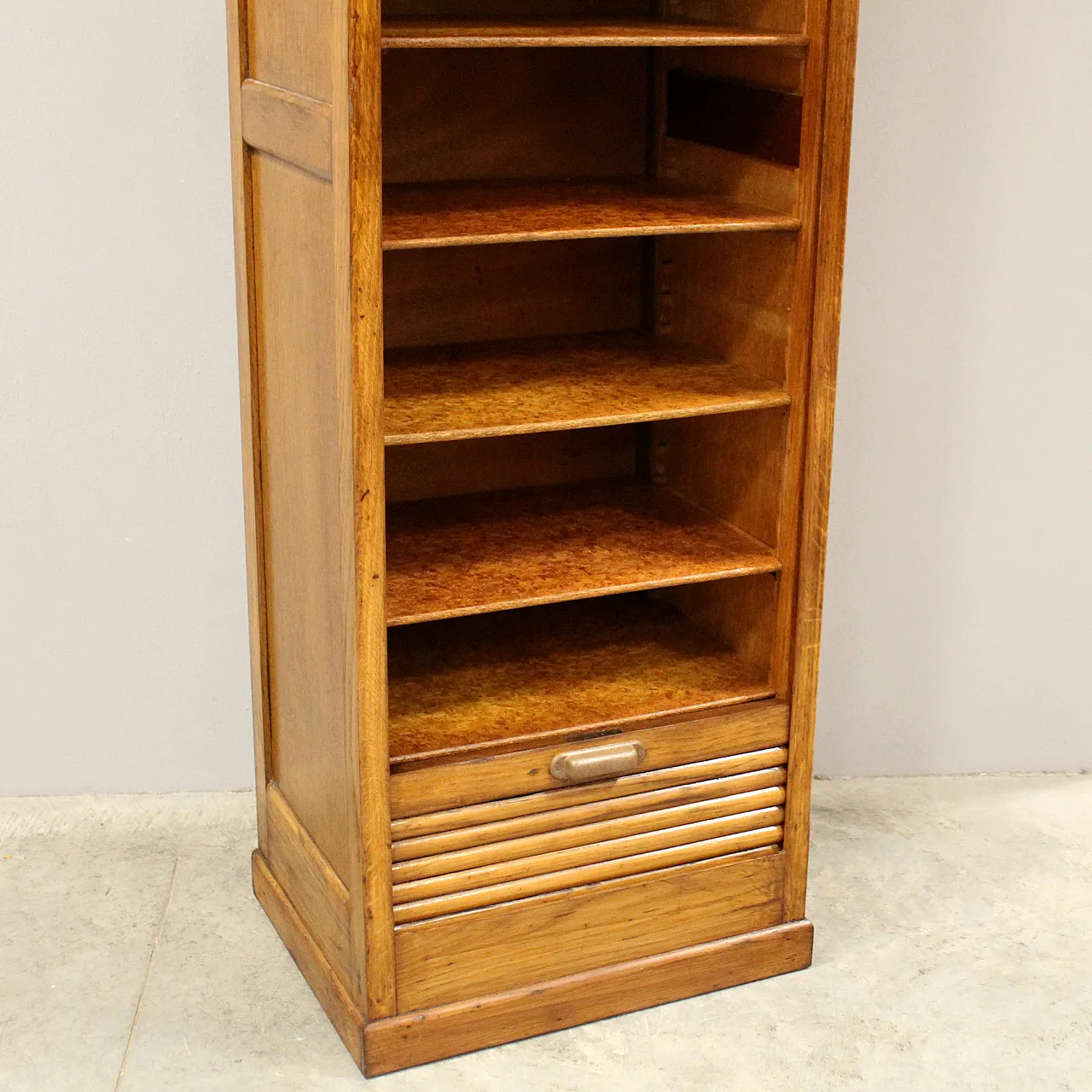 Classificatore serranda schedario archivio in rovere, primo '900 14