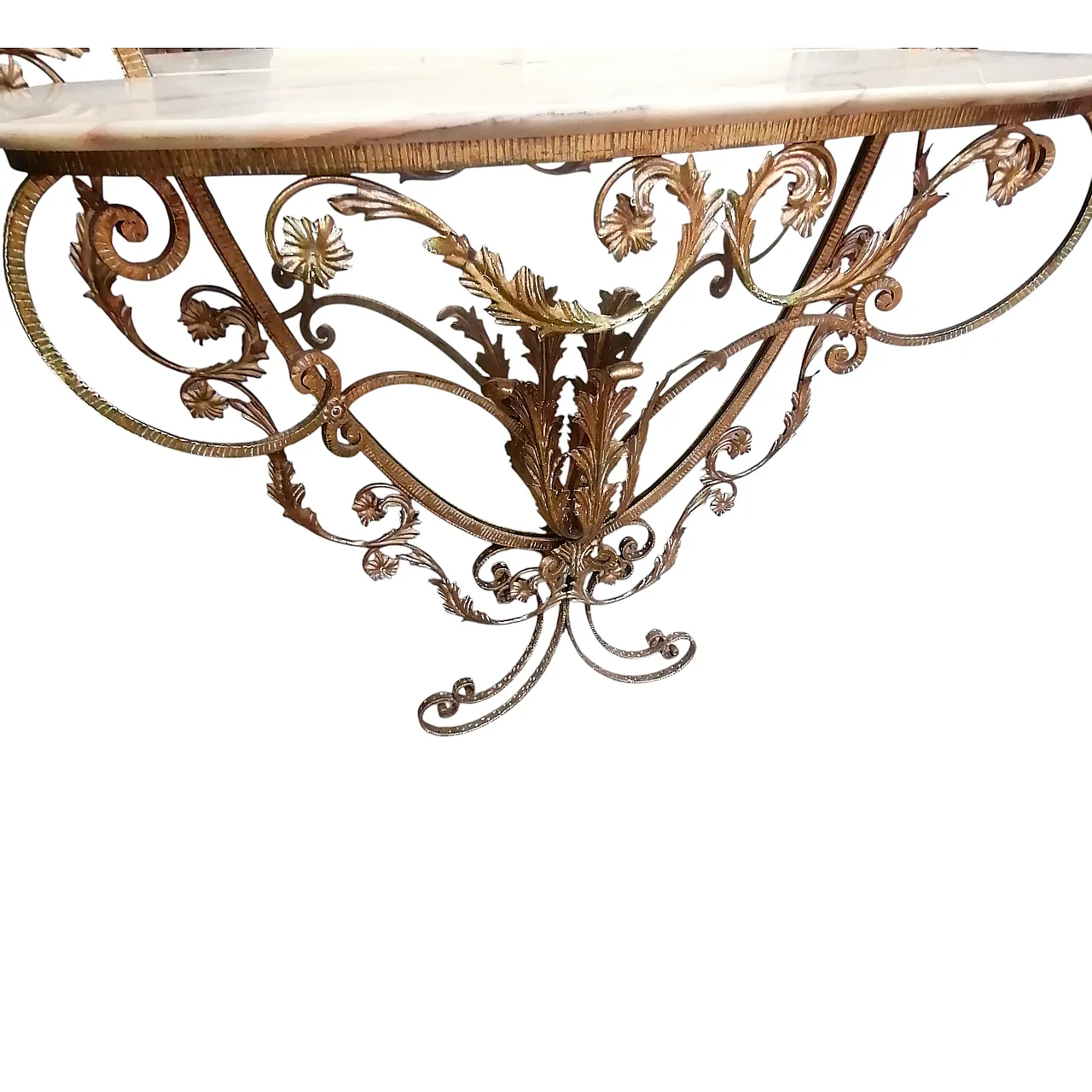 Specchiera e sedia in ferro battuto di Pierluigi Colli, anni '60 7