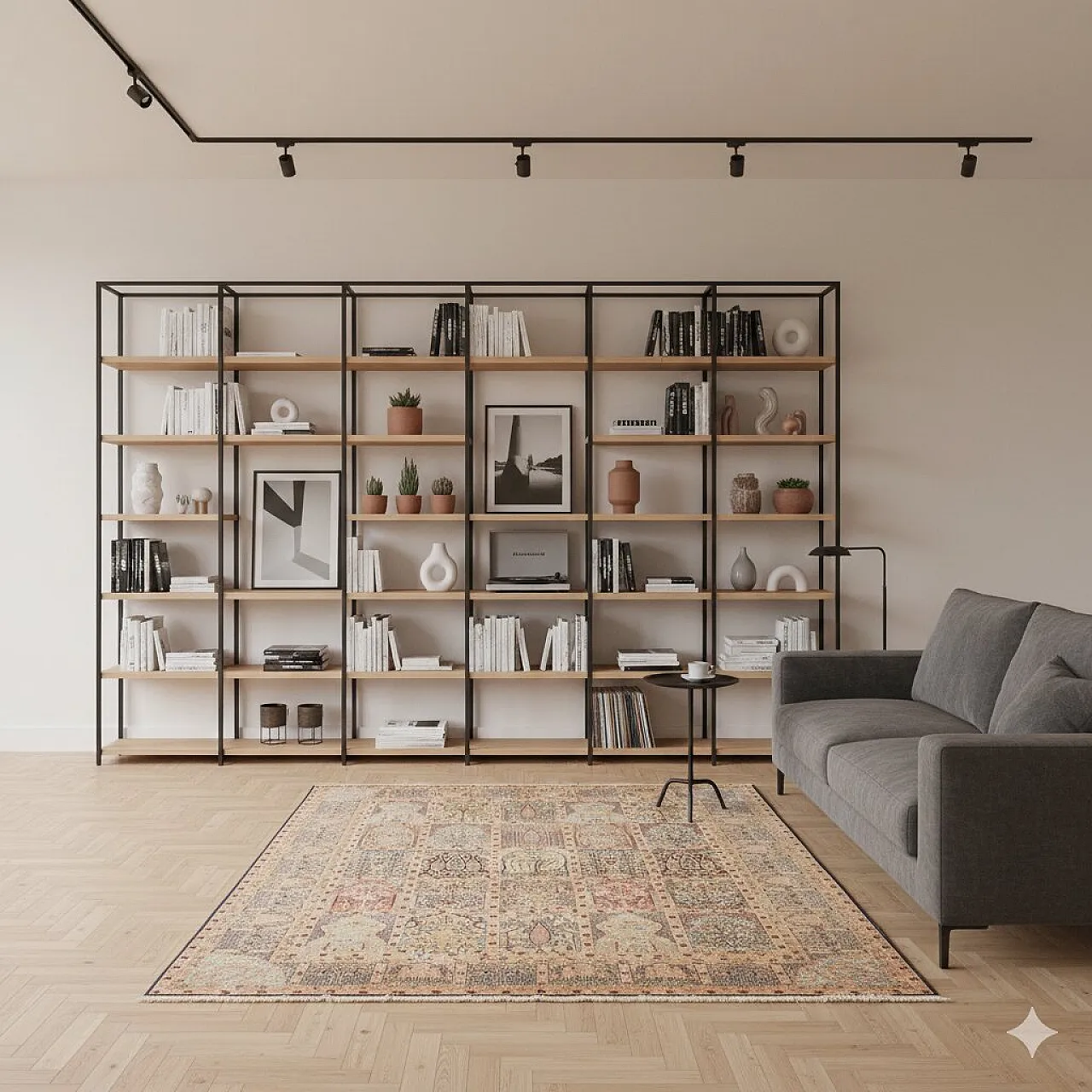 Tappeto Srinagar in cotone, lana e seta con nodo fine, '900 2