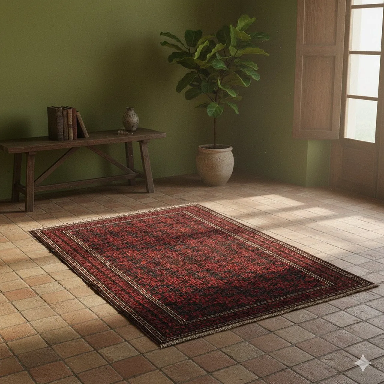 Tappeto Baluchi, lana, fatto a mano, maglia fine, '900 2