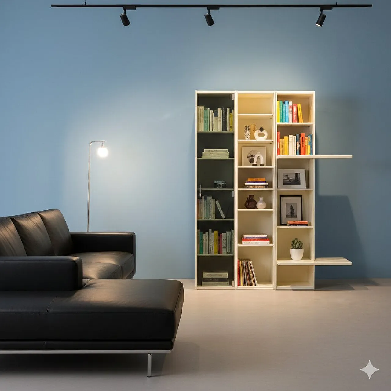 Vetrina con anta battente con impiallacciatura laccata, '900 2