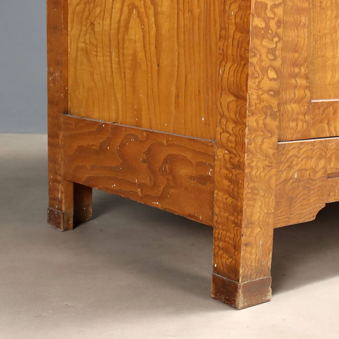 Cassettiera in rovere stile liberty in mogano e abete, primo '900 10