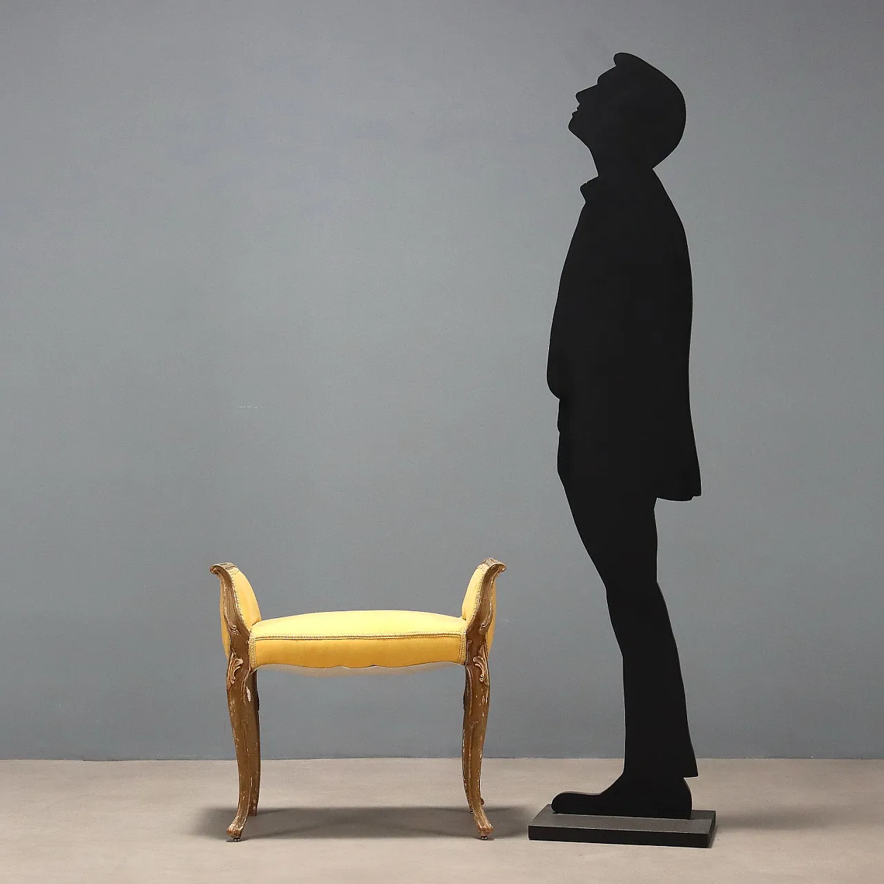 Baroque-style bench in carved wood, early 20th century 2