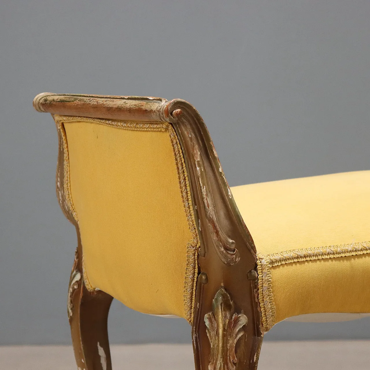 Baroque-style bench in carved wood, early 20th century 3