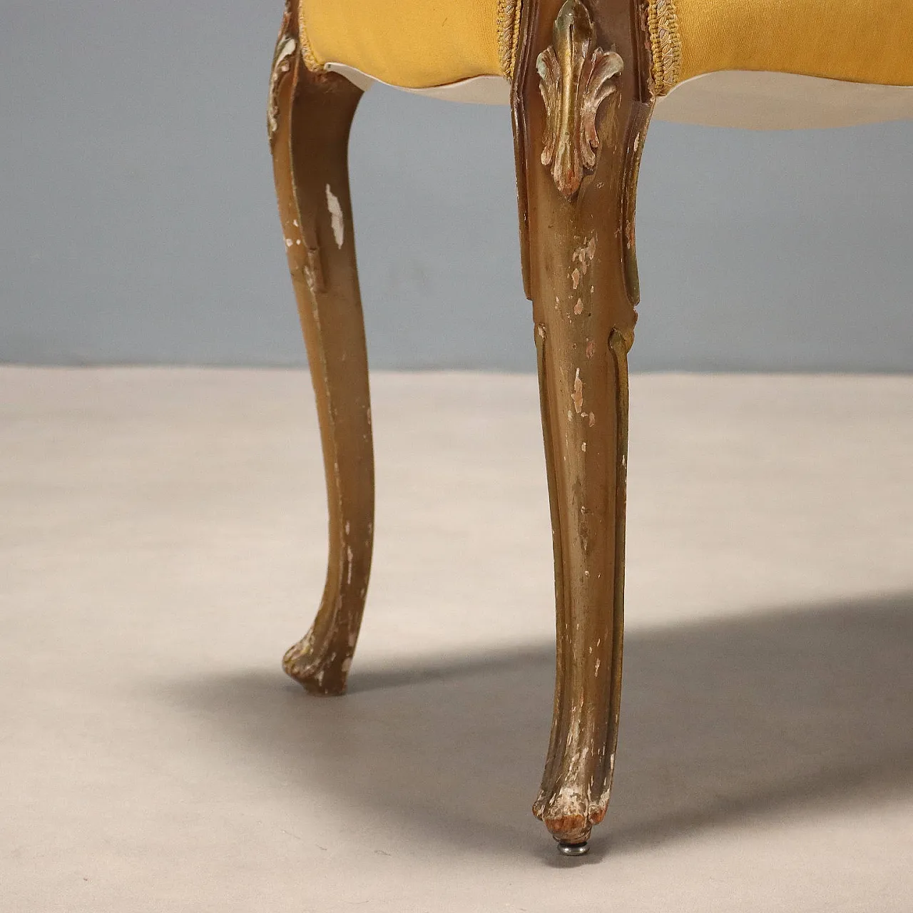 Baroque-style bench in carved wood, early 20th century 5