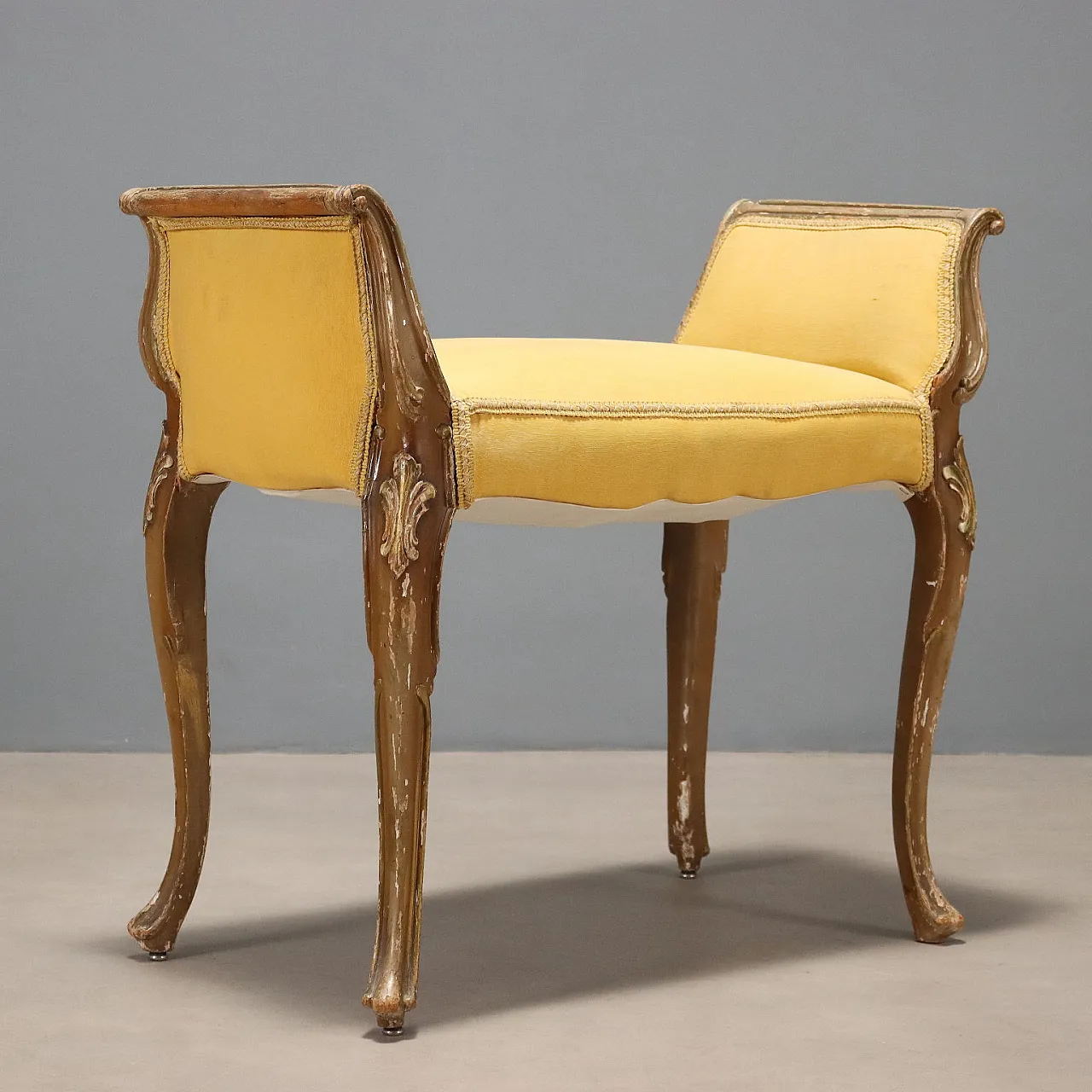 Baroque-style bench in carved wood, early 20th century 7