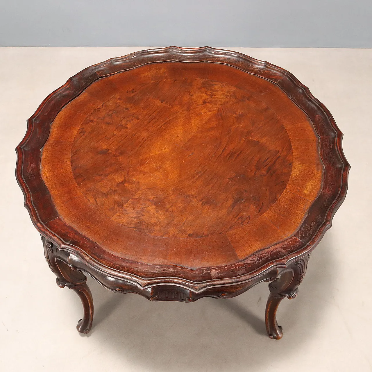 Tavolino in noce e faggio tinto, primo '900 4