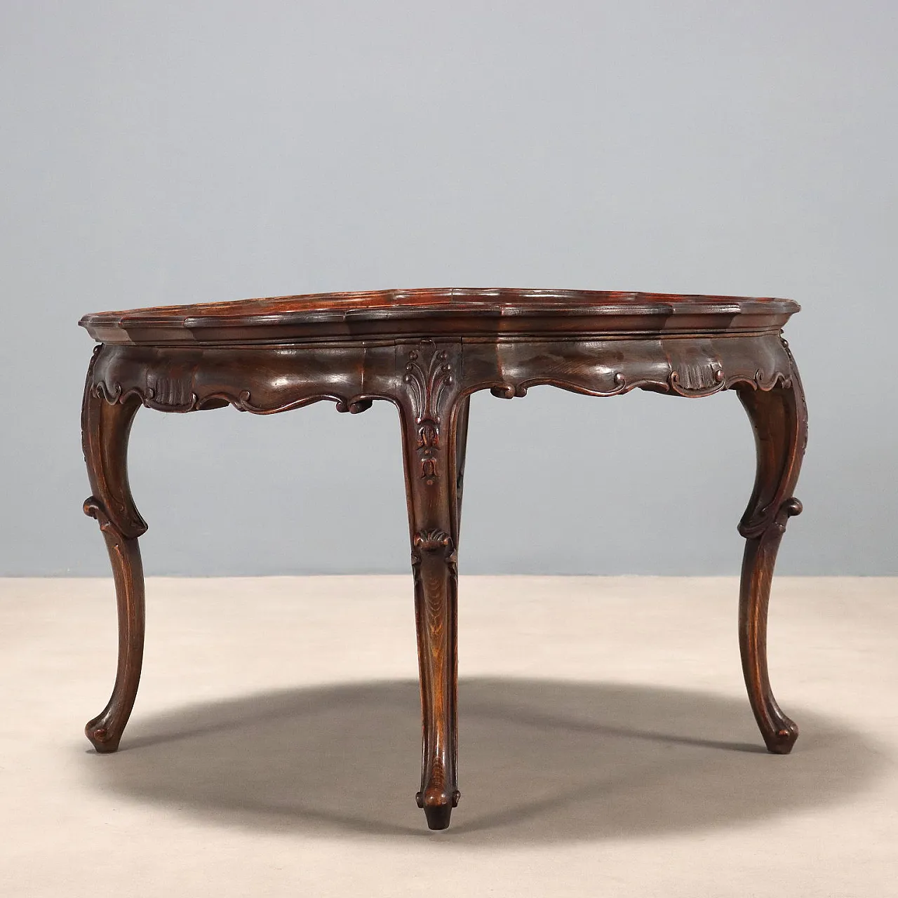 Tavolino in noce e faggio tinto, primo '900 8