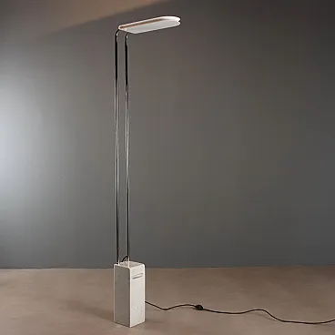 Lamp in marble, metal, and lacquered aluminum, 20th century