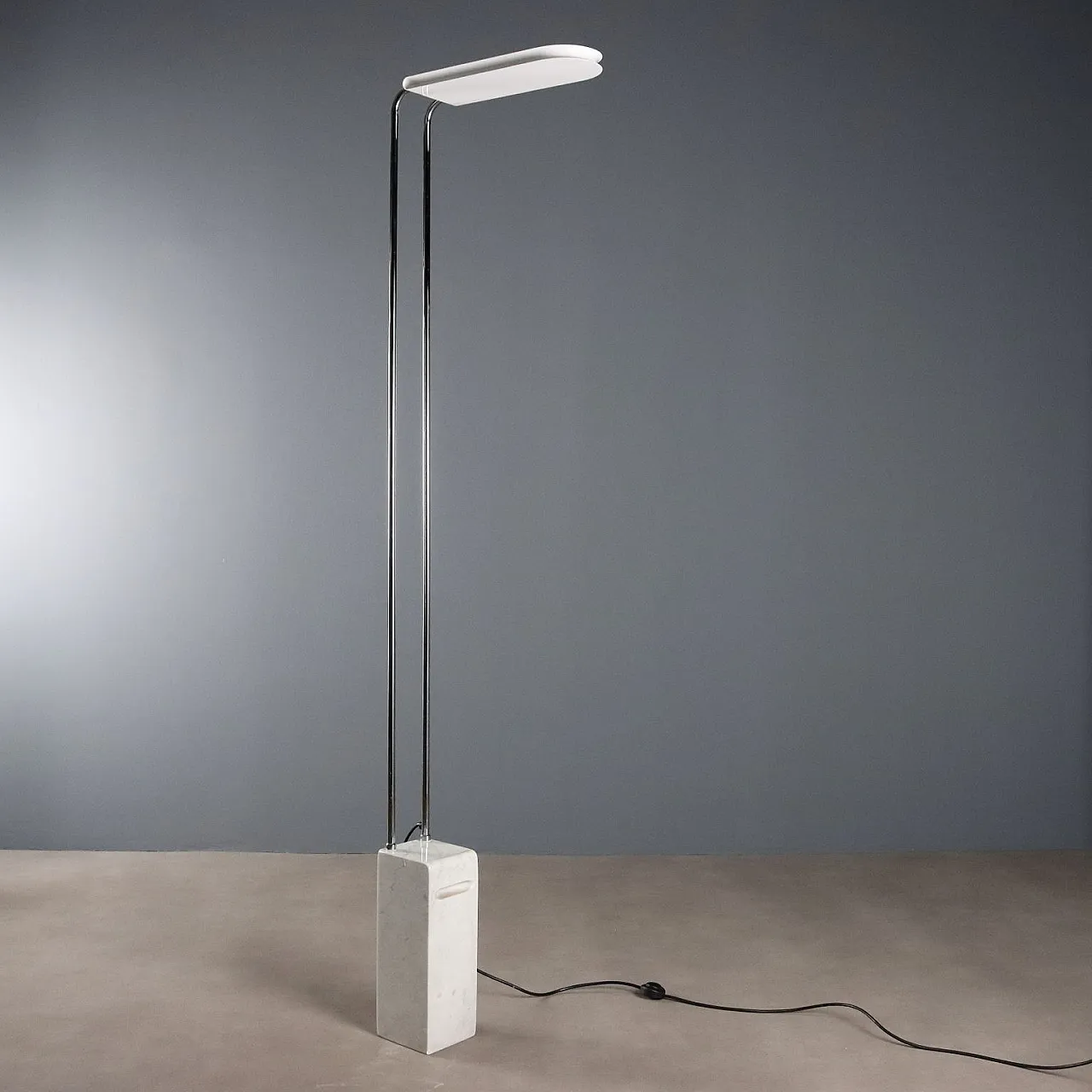 Lampada in marmo, metallo e alluminio laccato, '900 4