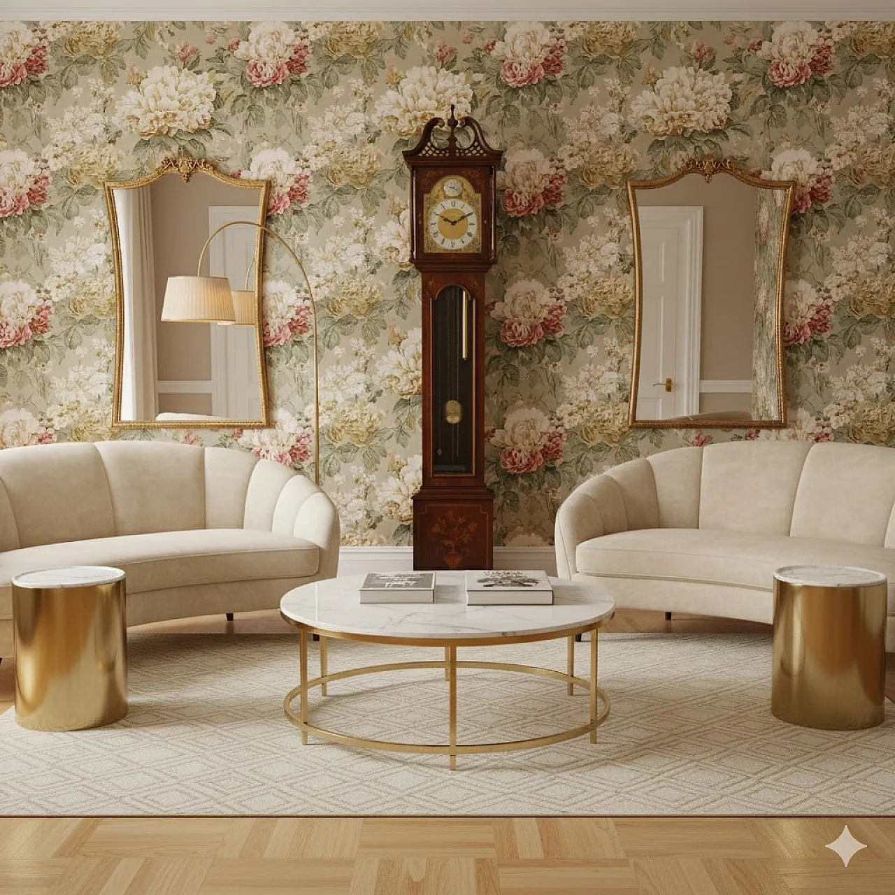 Grandfather clock Queen Anne style in walnut, 20th century 2