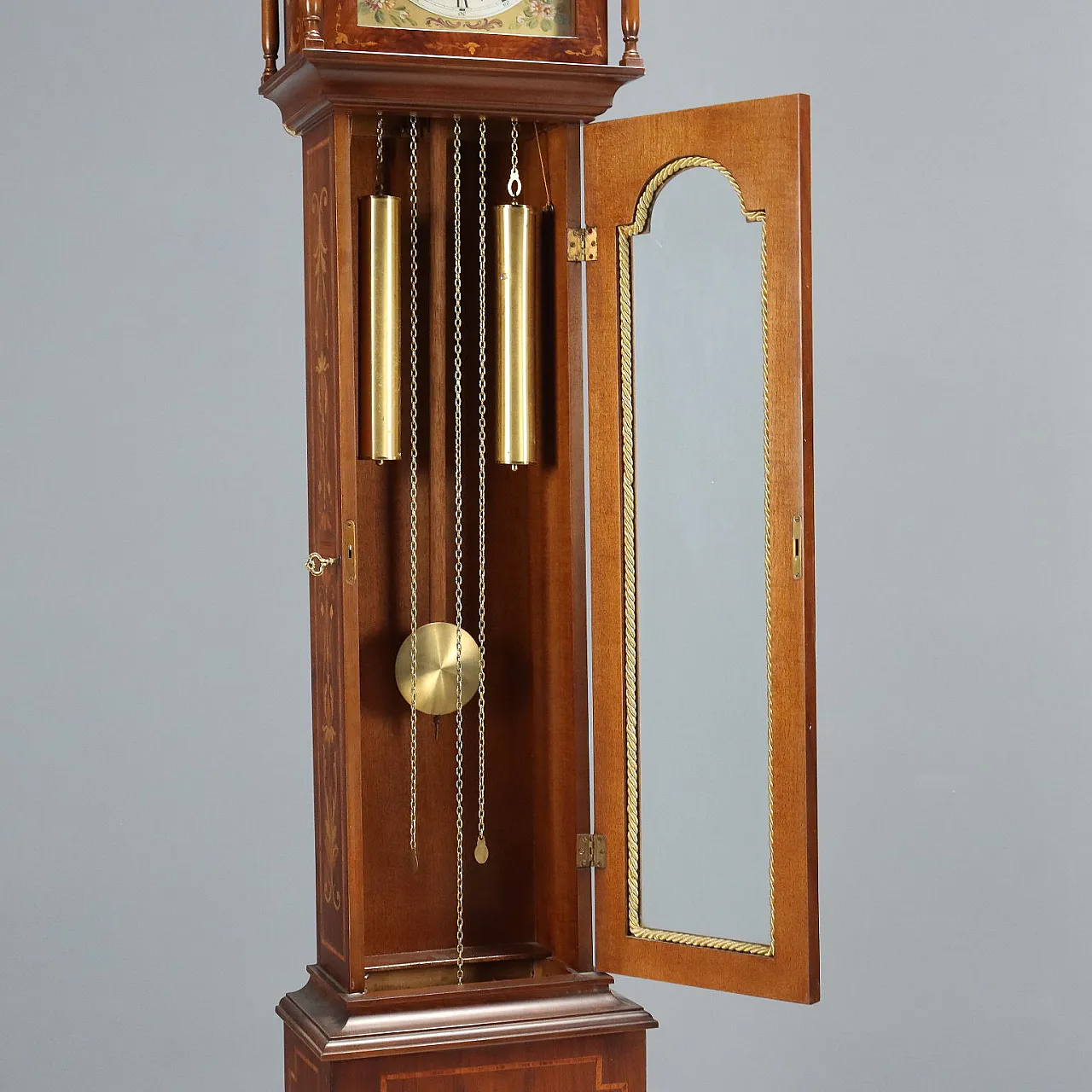 Grandfather clock Queen Anne style in walnut, 20th century 7