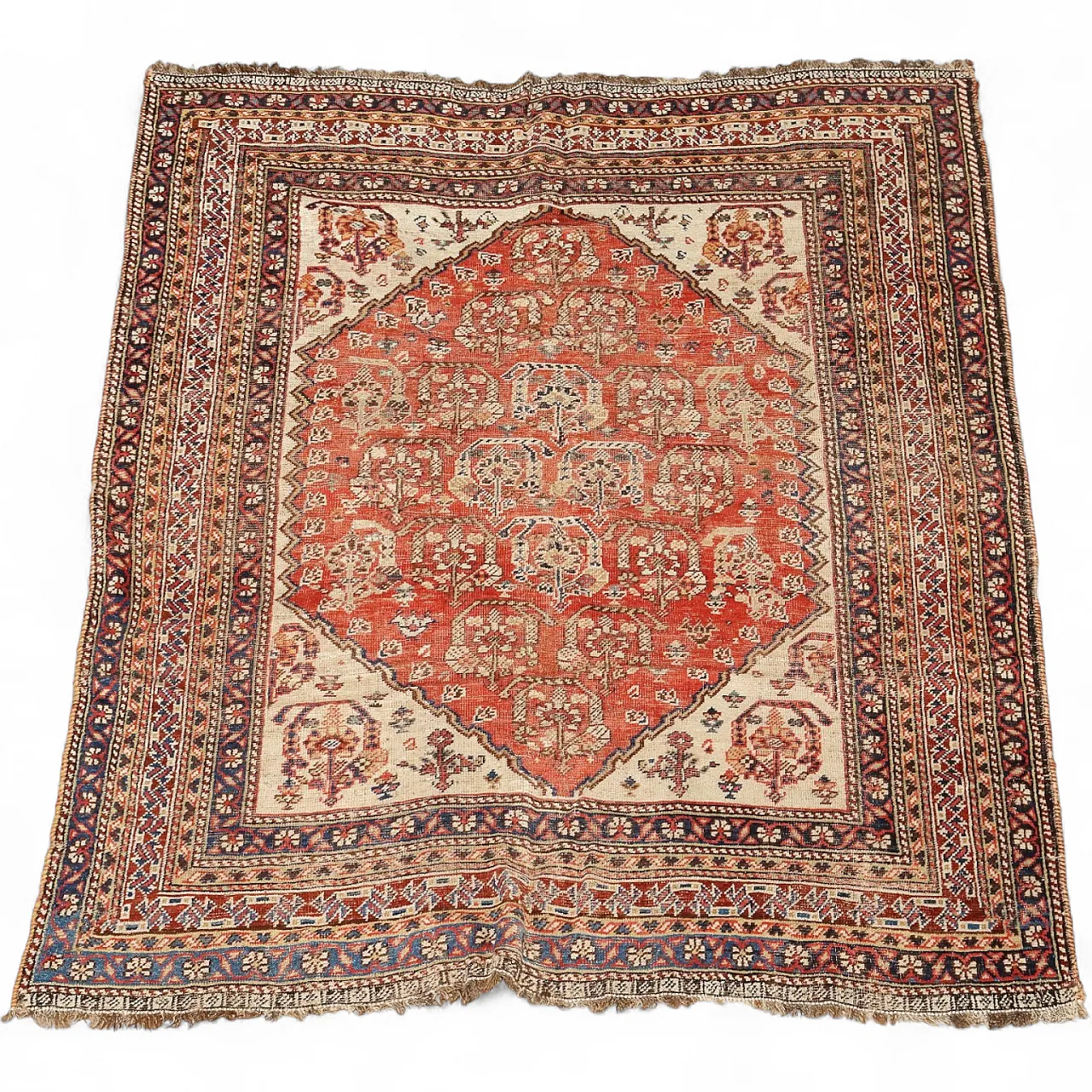 Tappeto Kaskay in lana, nodo fine, fatto a mano, '900 9